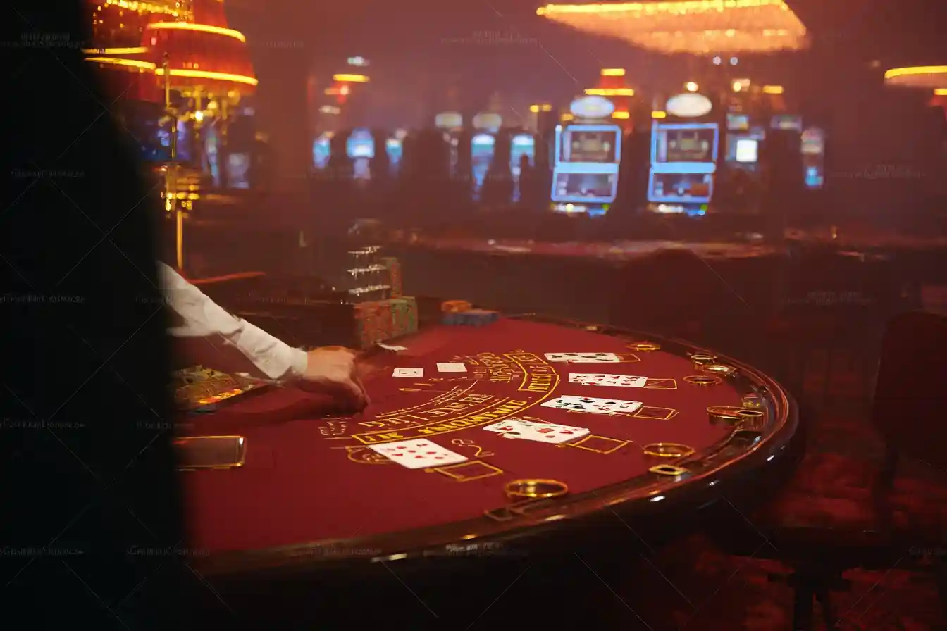 Slot machine and casino gaming illustration